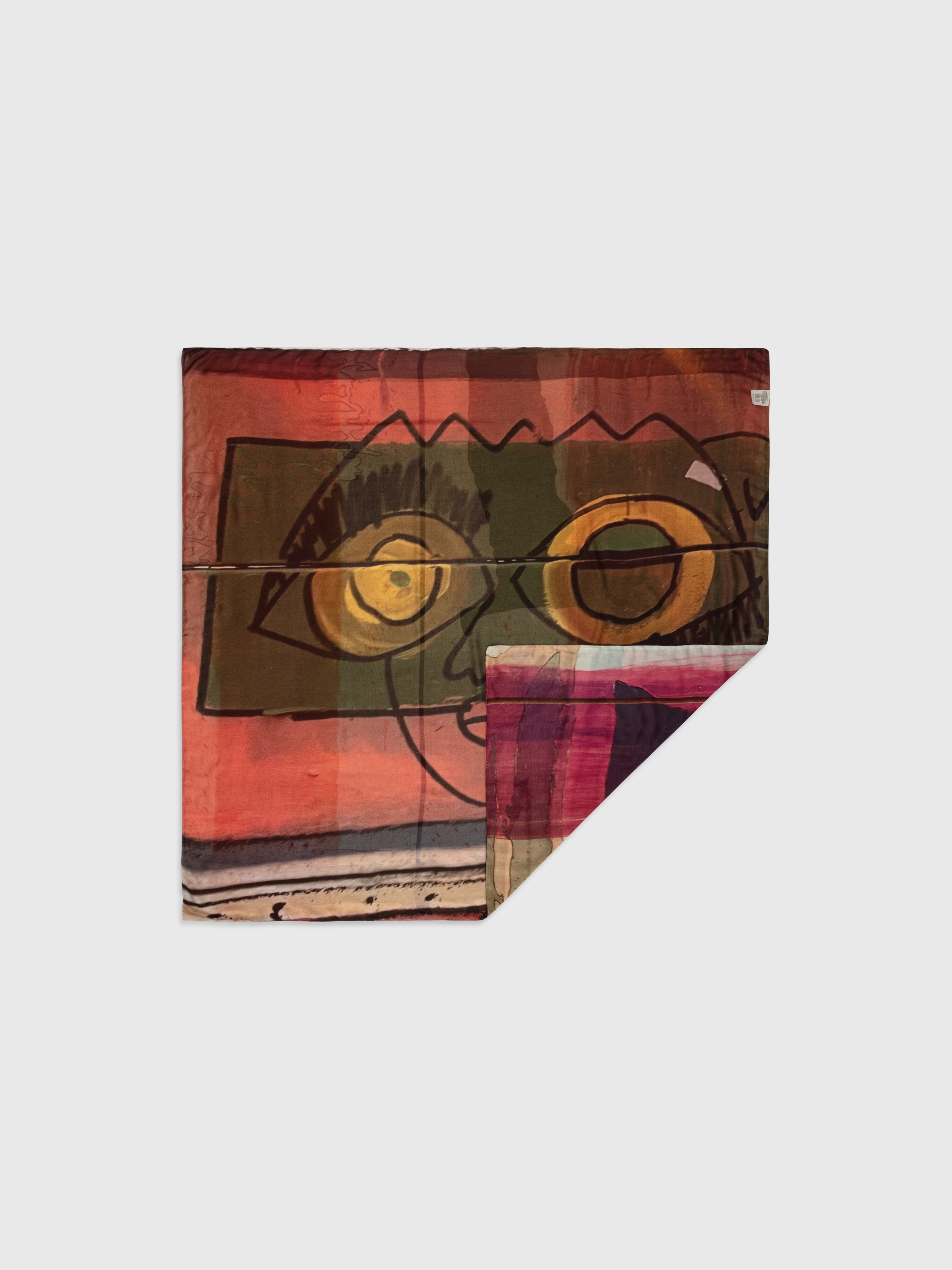 Talking Walls ava arlatan double face square scarf arlatan