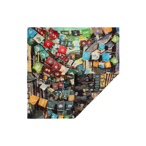 Talking Walls ava block party double face square scarf block party