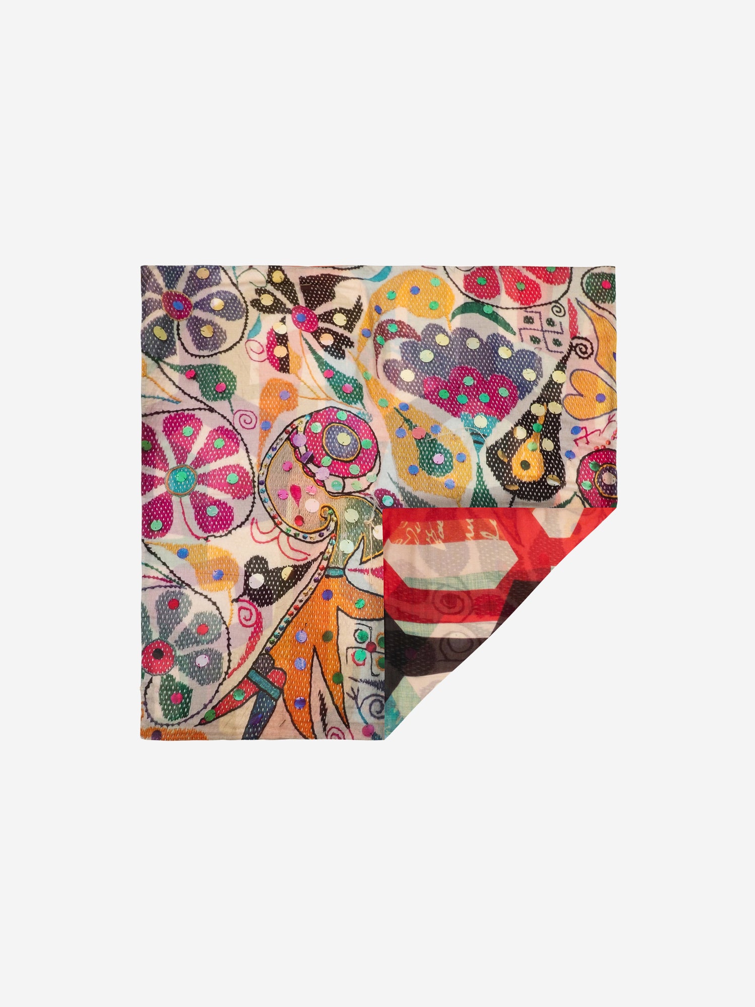 Talking Walls ava carousel double face square scarf carousel