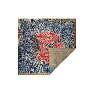 Talking Walls ava crimson komadori double face square scarf crimson komadori