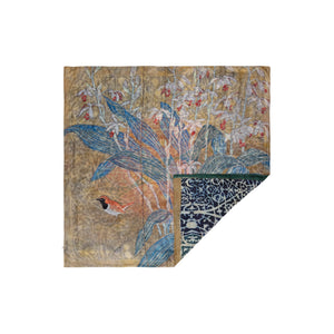 Talking Walls ava crimson komadori double face square scarf crimson komadori