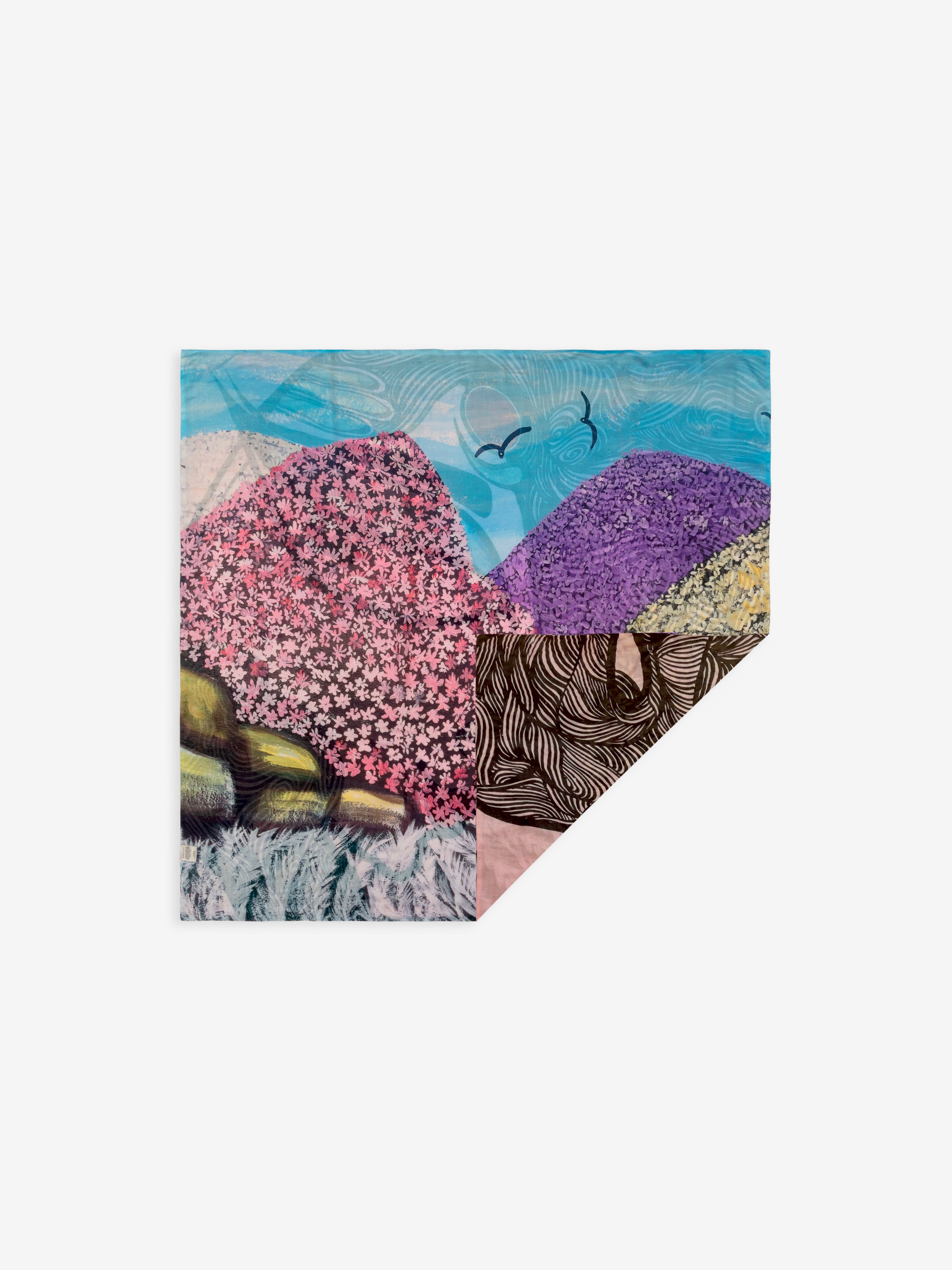 Talking Walls ava deux collines double face square scarf deux collines