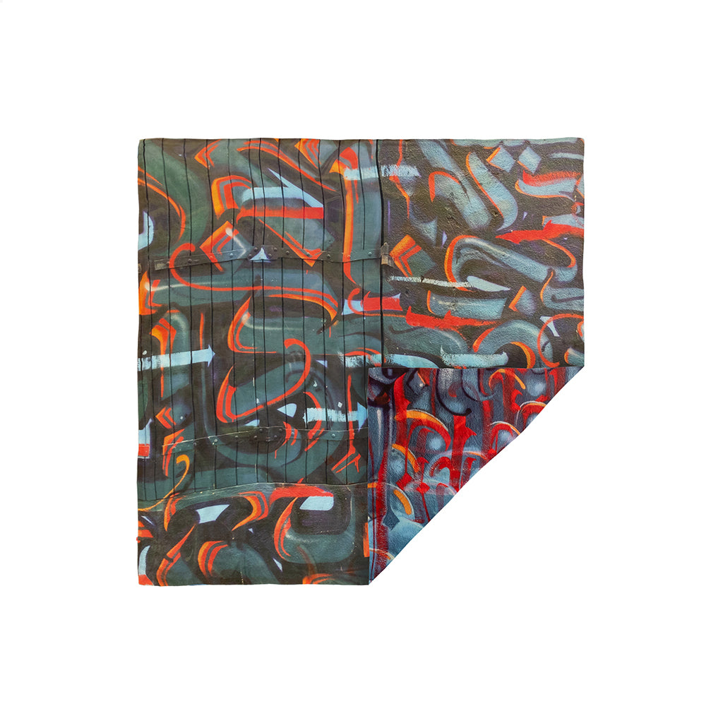 Talking Walls ava double face double face square scarf arapaima