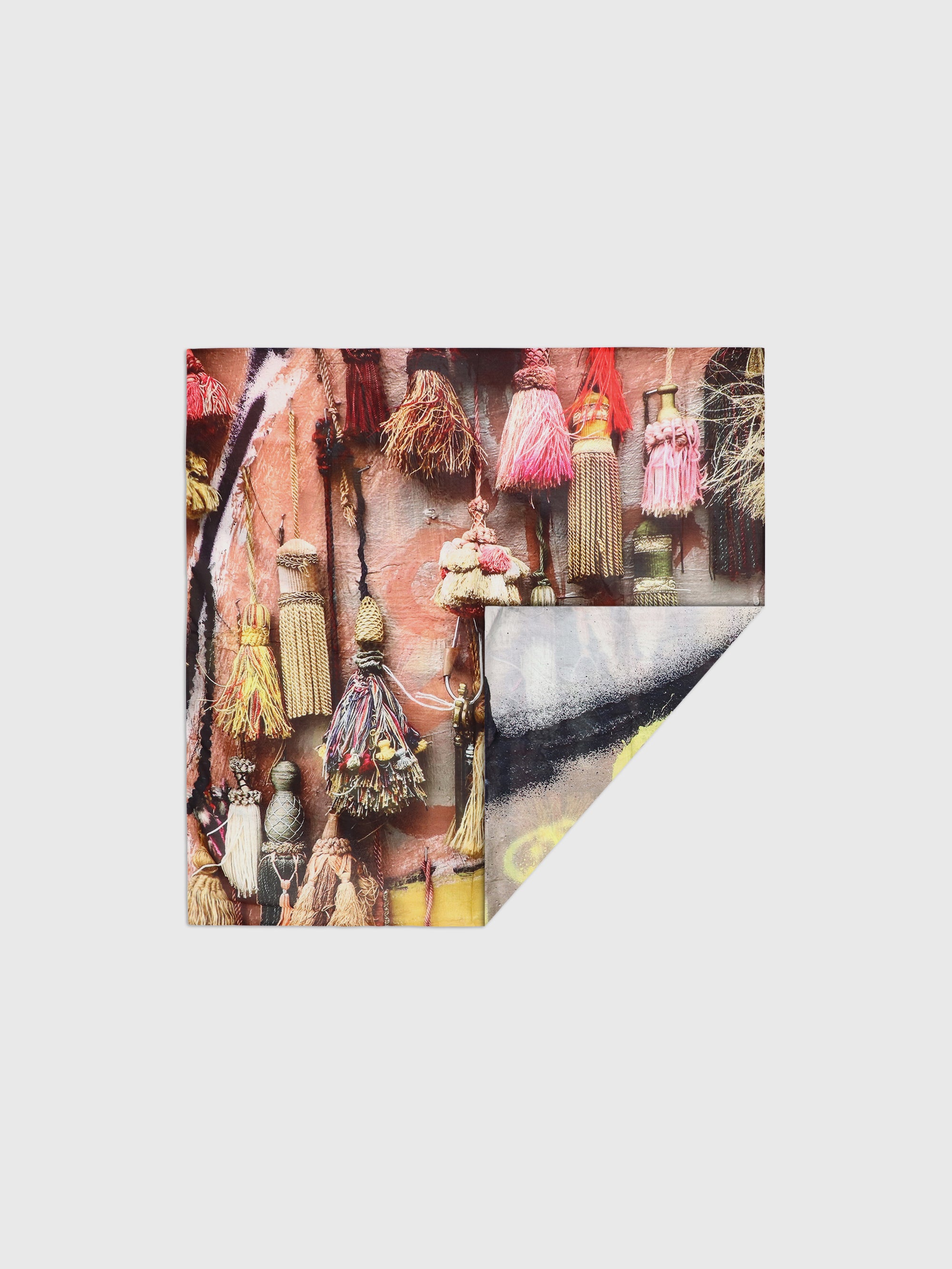 Talking Walls ava double face double face square scarf funny tassels