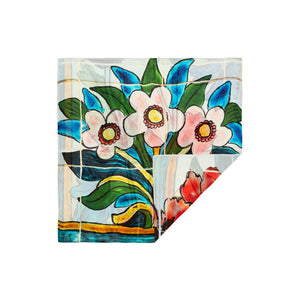 Talking Walls ava double face double face square scarf glazy daisy double