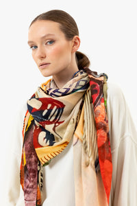 Talking Walls ava double face double face square scarf marseille ma belle