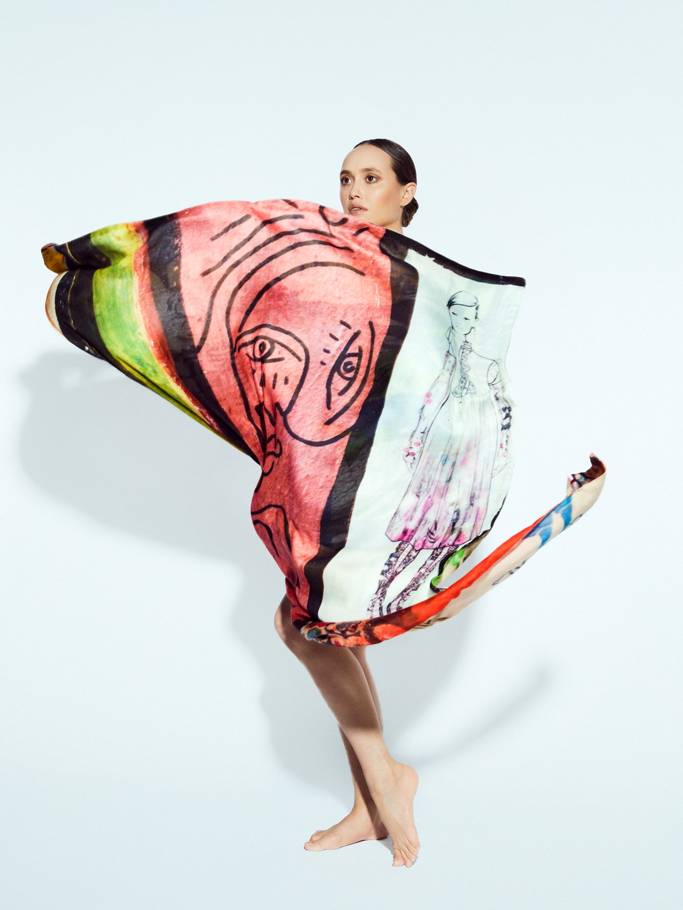 Talking Walls ava double face double face square scarf marseille ma belle