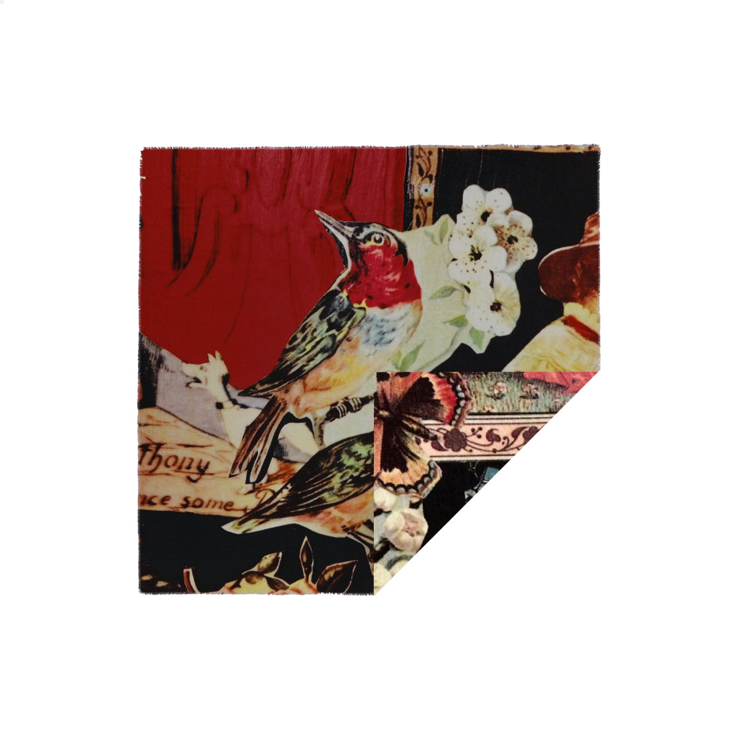 Talking Walls ava double face double face square scarf nightingale