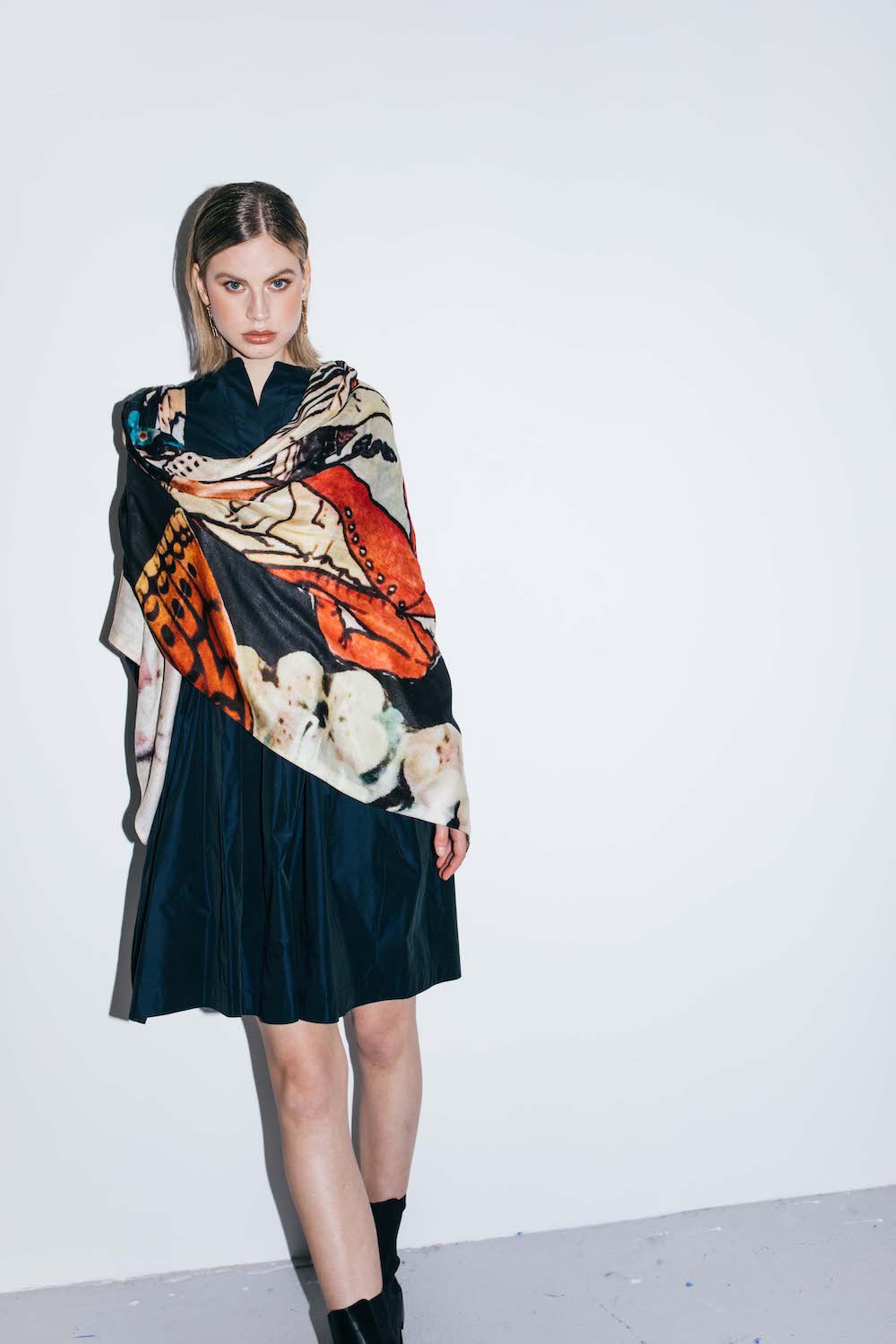 Talking Walls ava double face double face square scarf nightingale