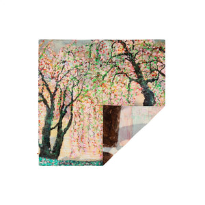 Talking Walls ava double face double face square scarf pink blossom simplicissimus
