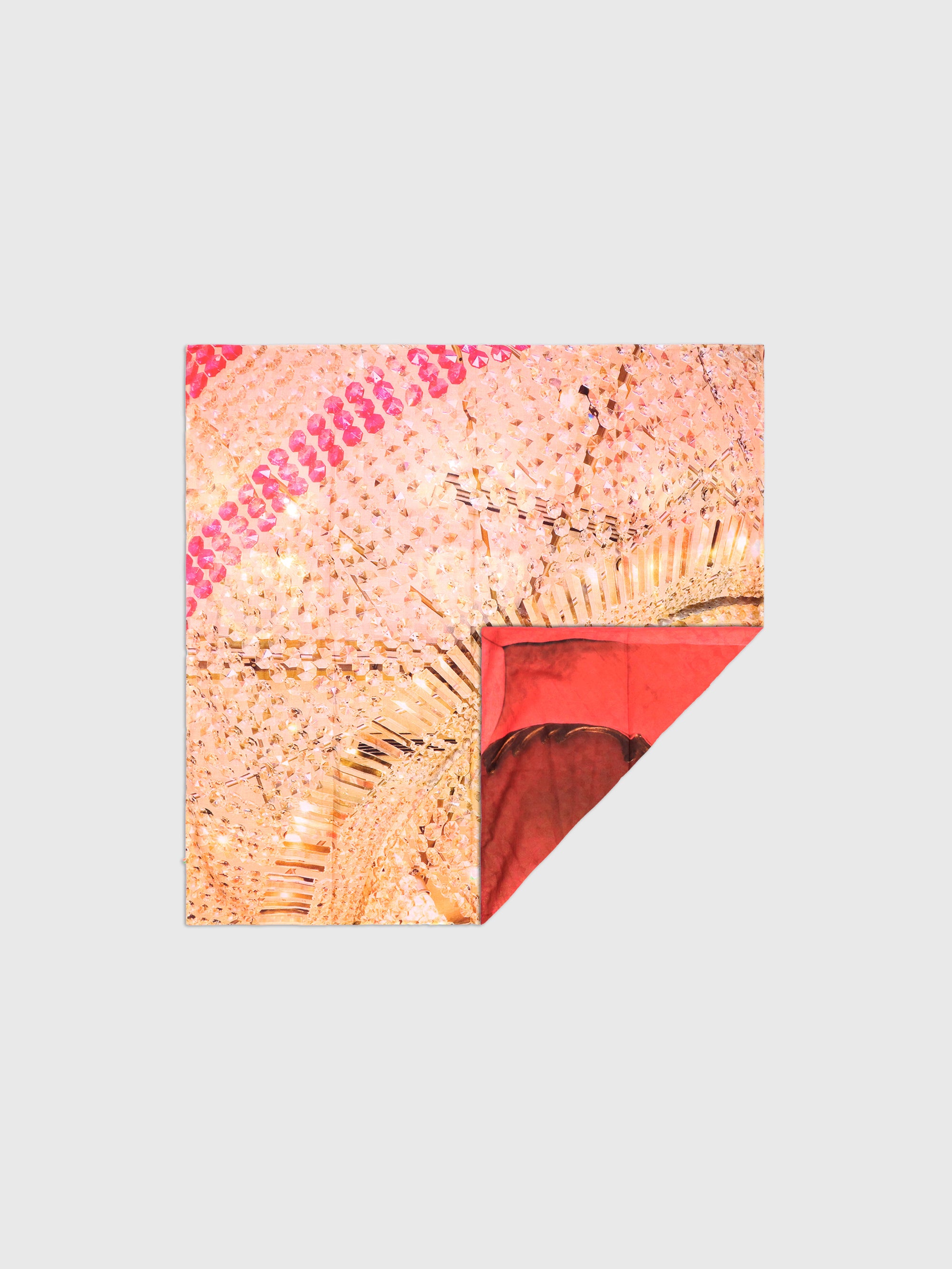 Talking Walls ava double face double face square scarf red velvet and crystal