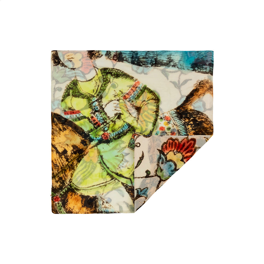 Talking Walls ava double face double face square scarf syramik double