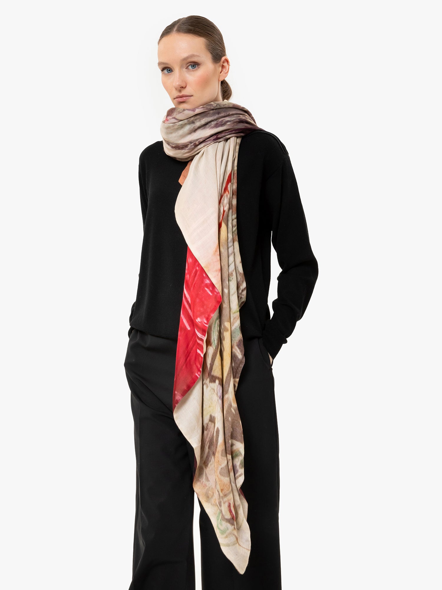 Talking Walls ava double face double face square scarf york o hama