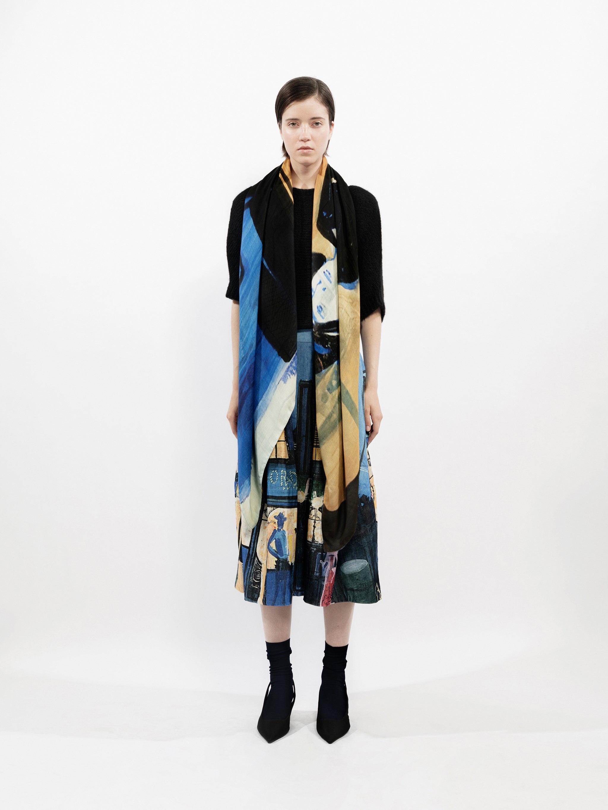 Talking Walls ava eldorado double face square scarf eldorado