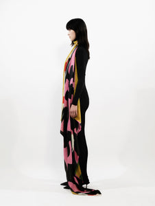 Talking Walls ava fluor hyacinth double face square scarf fluor hyacinth