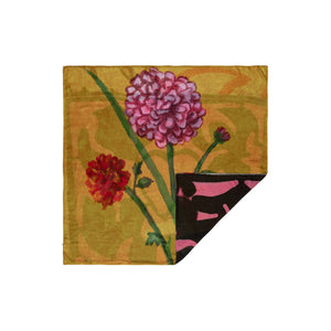 Talking Walls ava fluor hyacinth double face square scarf fluor hyacinth