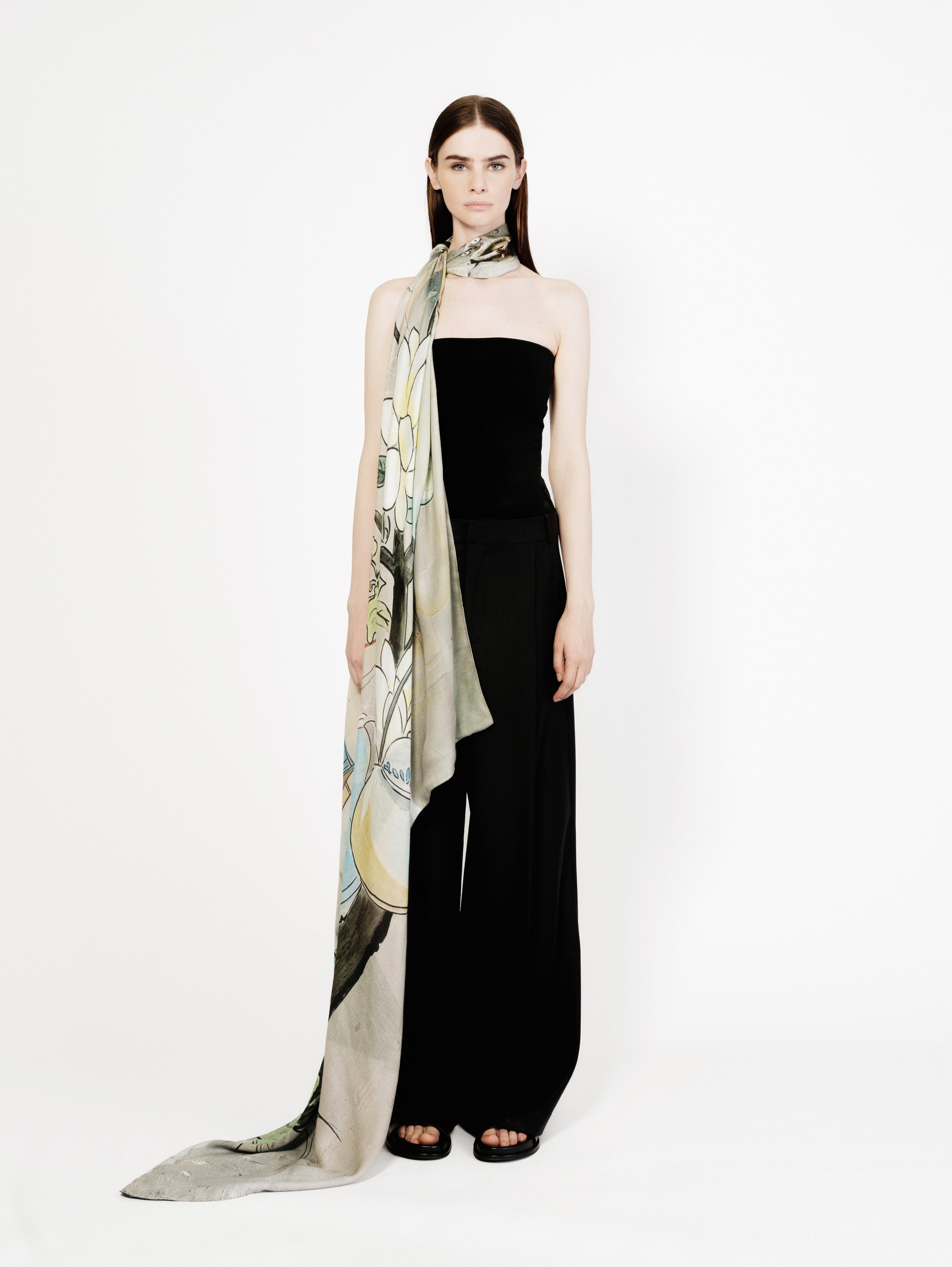 Talking Walls ava funk cha hu double face square scarf funk cha hu