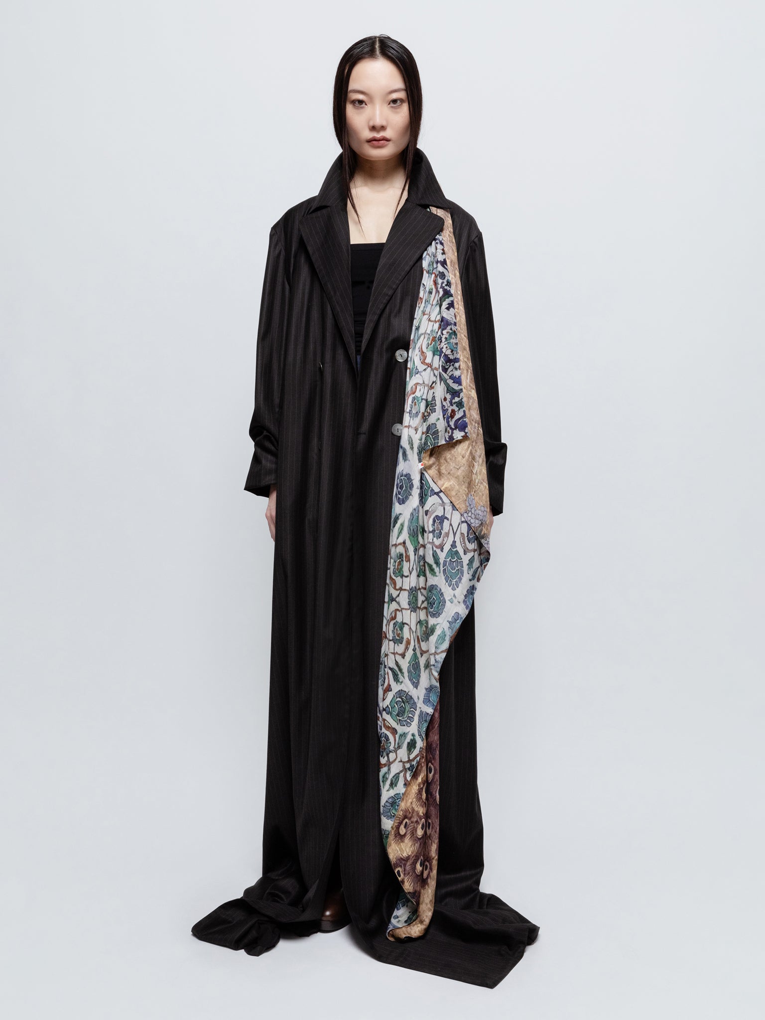Talking Walls ava hana cobalt double face square scarf hana cobalt