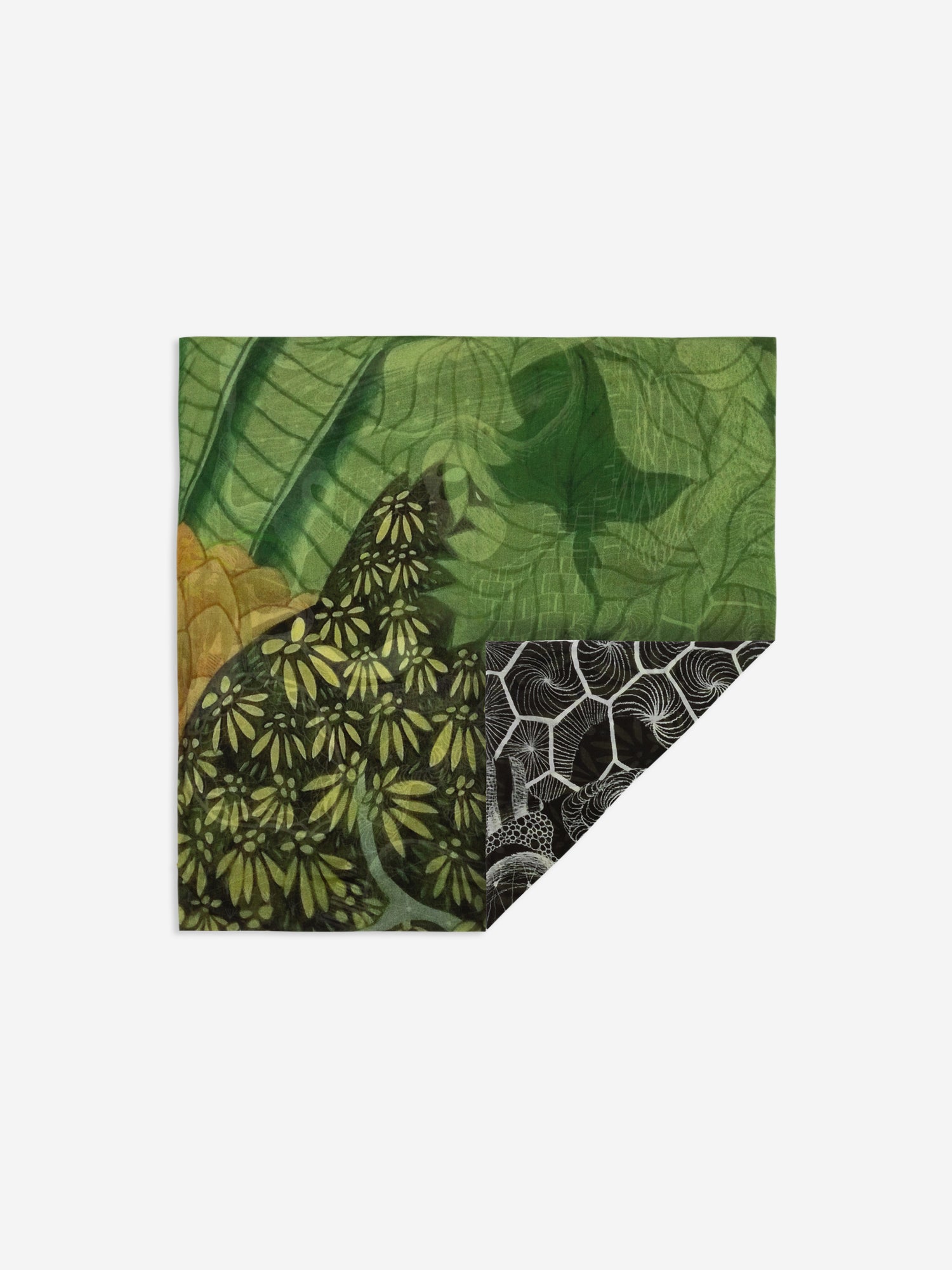 Talking Walls ava jungle buffalo double face square scarf jungle buffalo