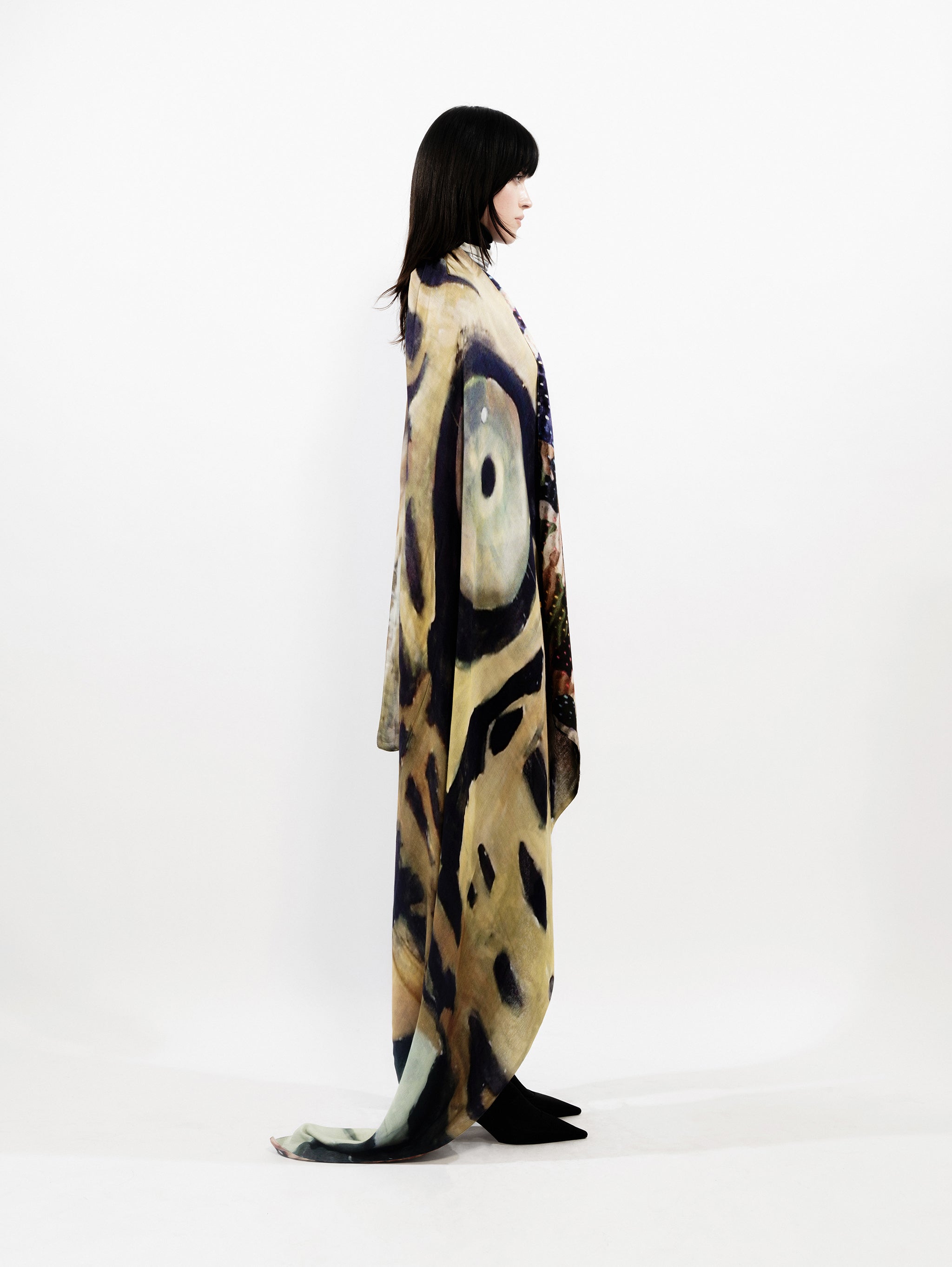 Talking Walls ava leopard cameo double face square scarf leopard cameo