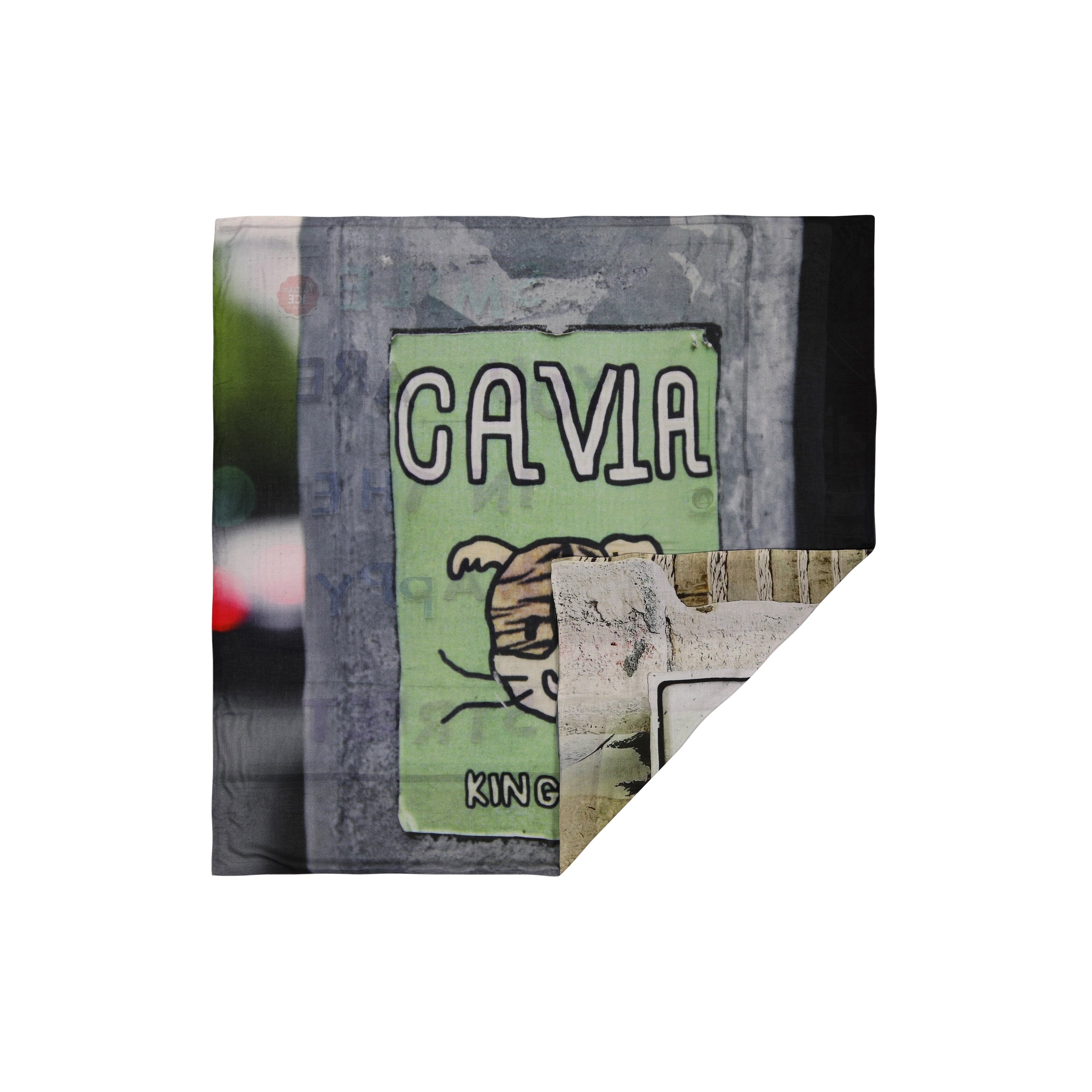 Talking Walls ava double face double face square scarf cavia king size