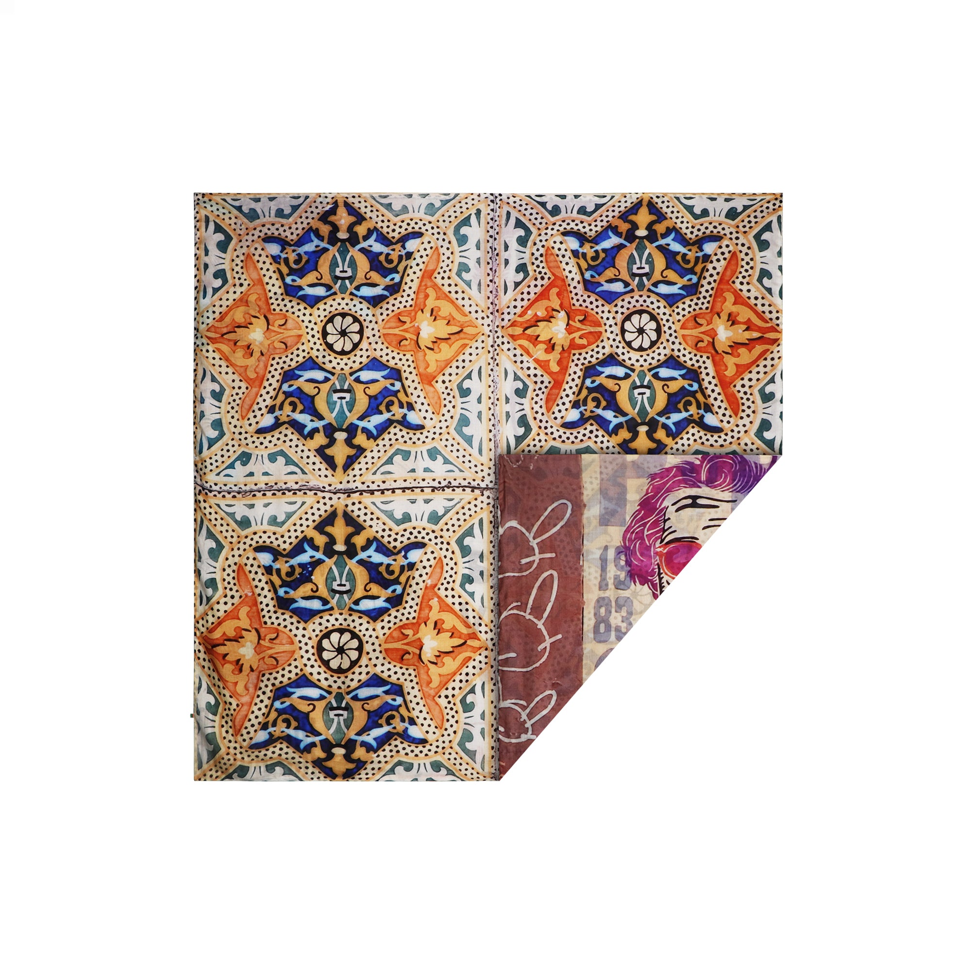 Talking Walls ava double face double face square scarf pura sangre