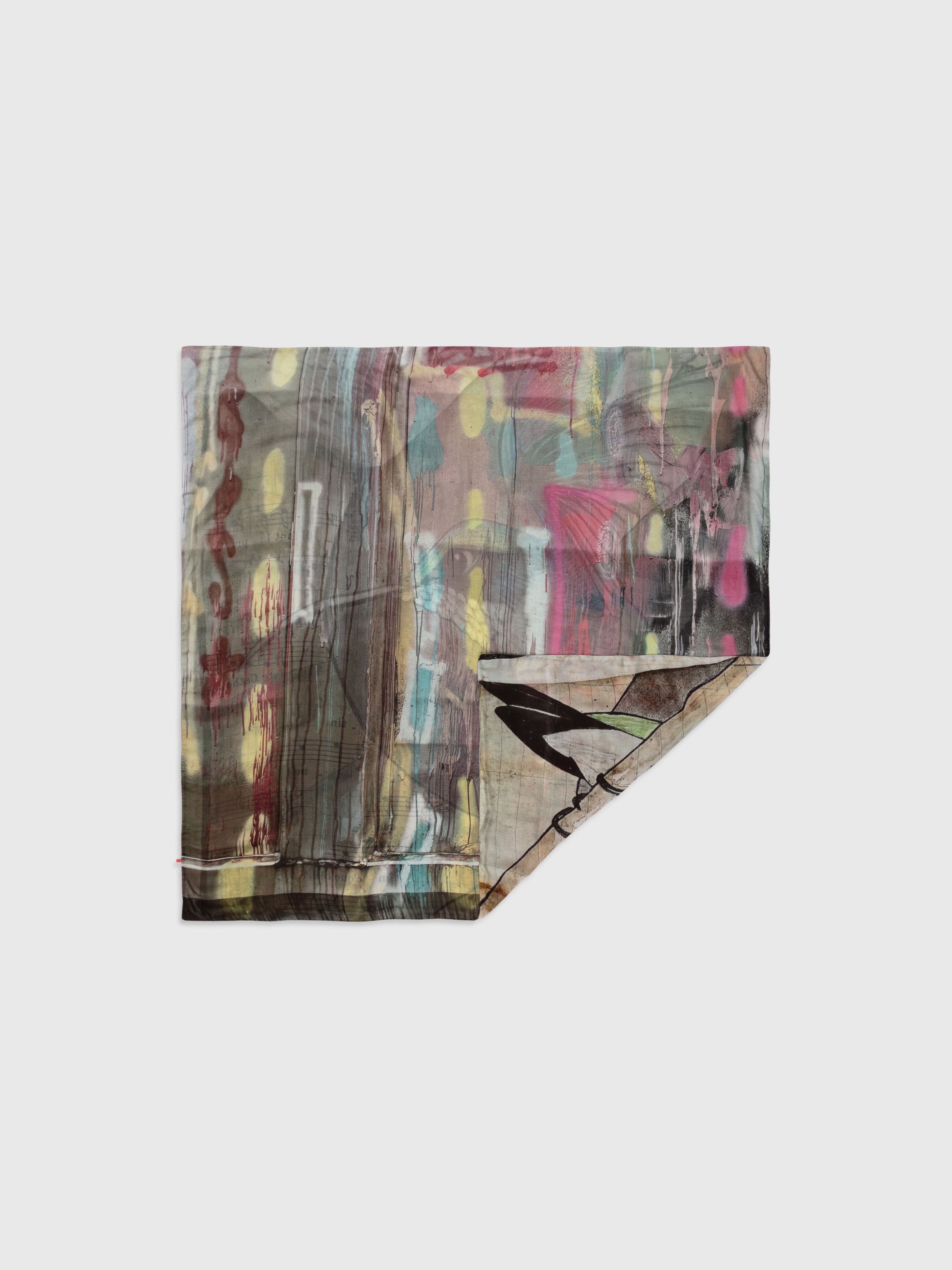 Talking Walls ava melody chromas double face square scarf melody chromas