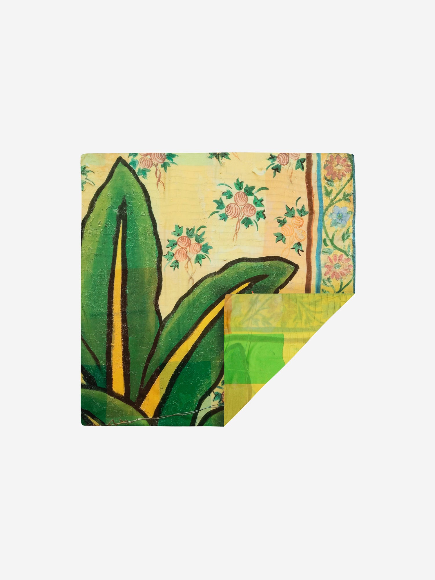 Talking Walls ava miamik botanik double face square scarf miamik botanik