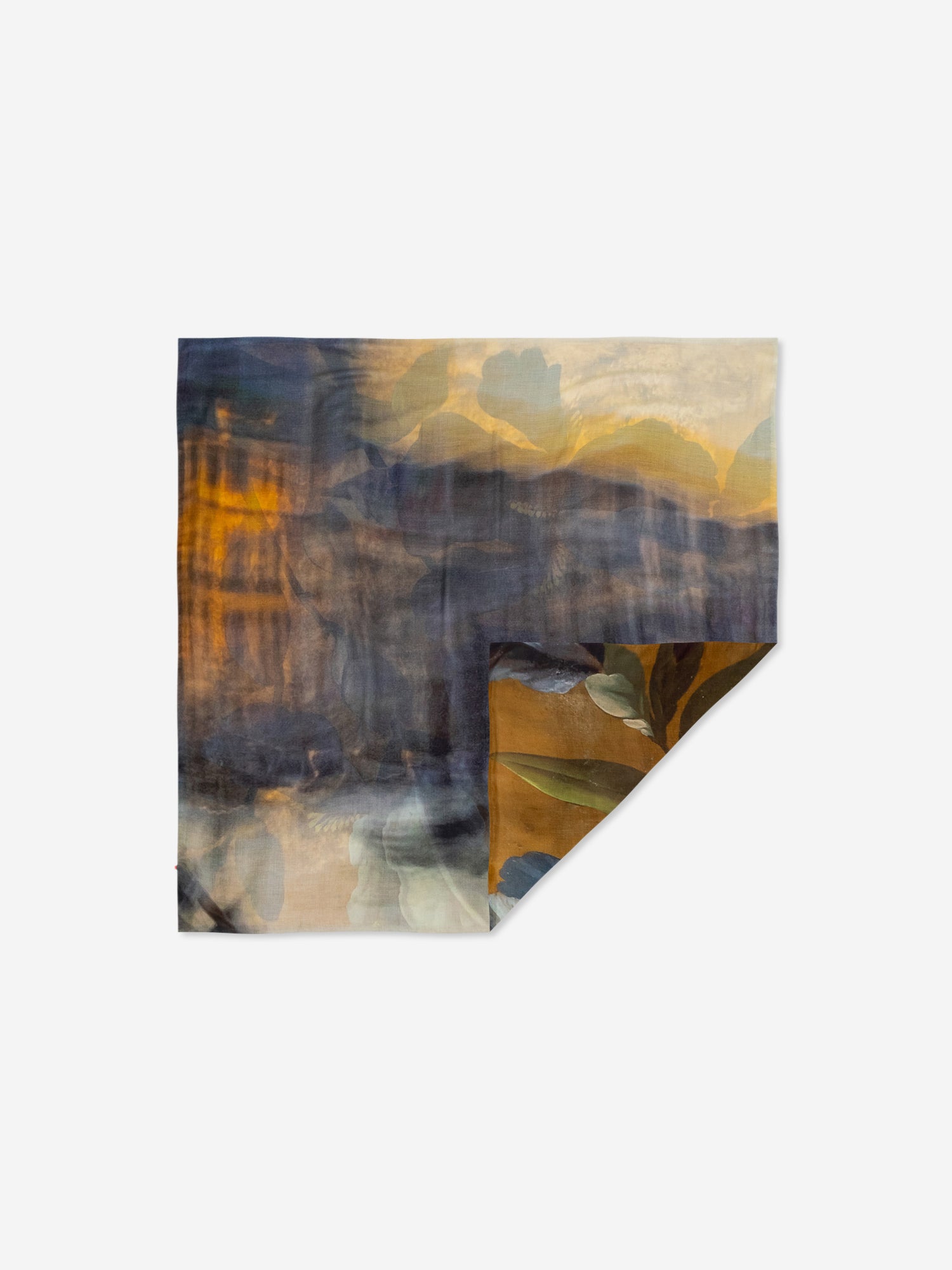 Talking Walls ava plum venice double face square scarf plum venice