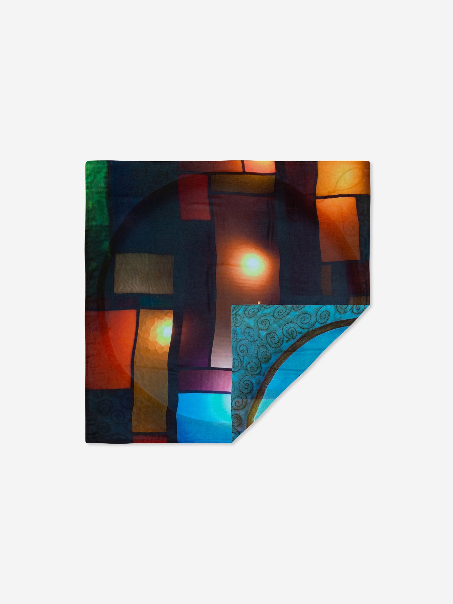 Talking Walls ava sablon azur double face square scarf sablon azur