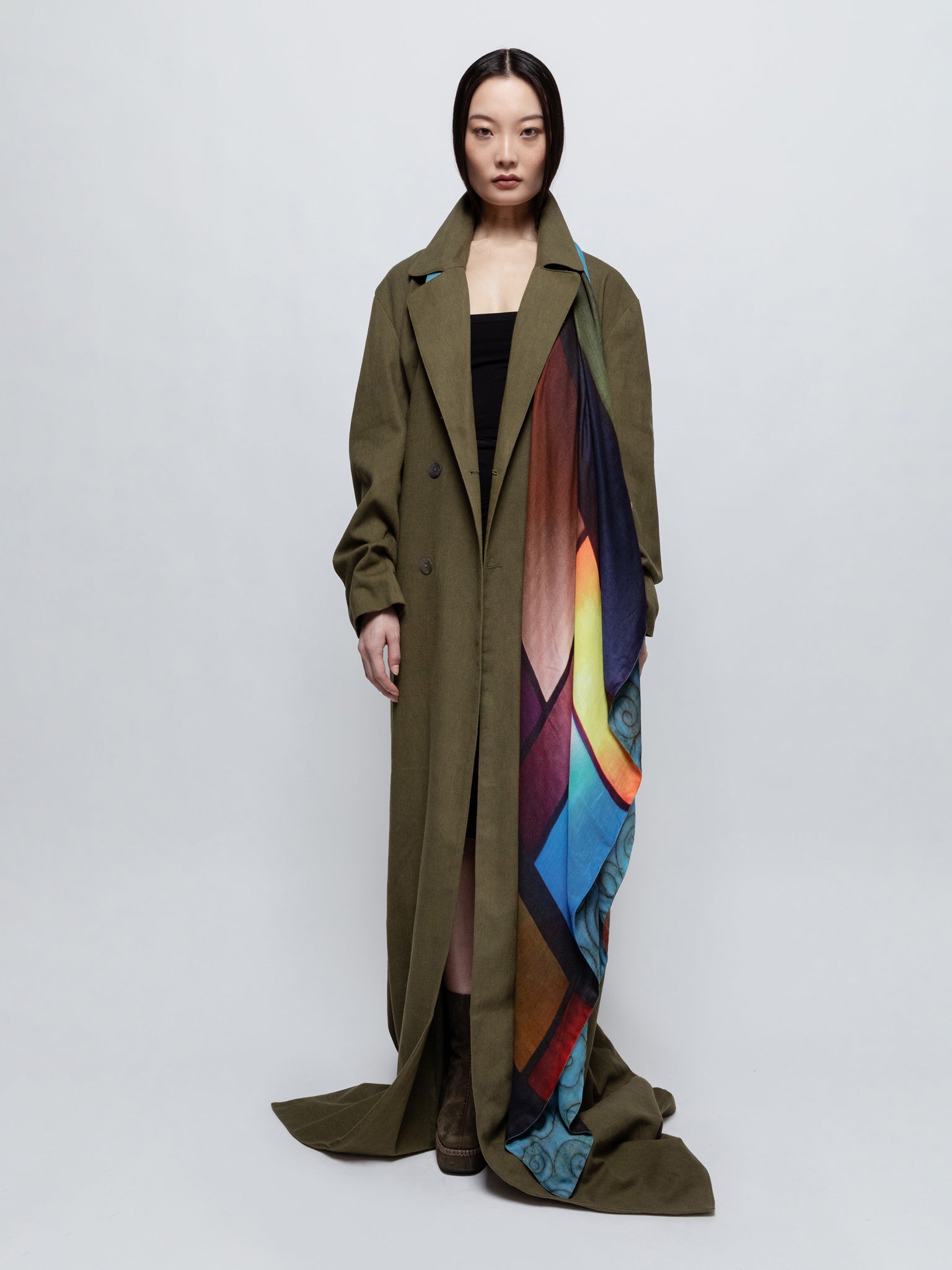 Talking Walls ava sablon azur double face square scarf sablon azur