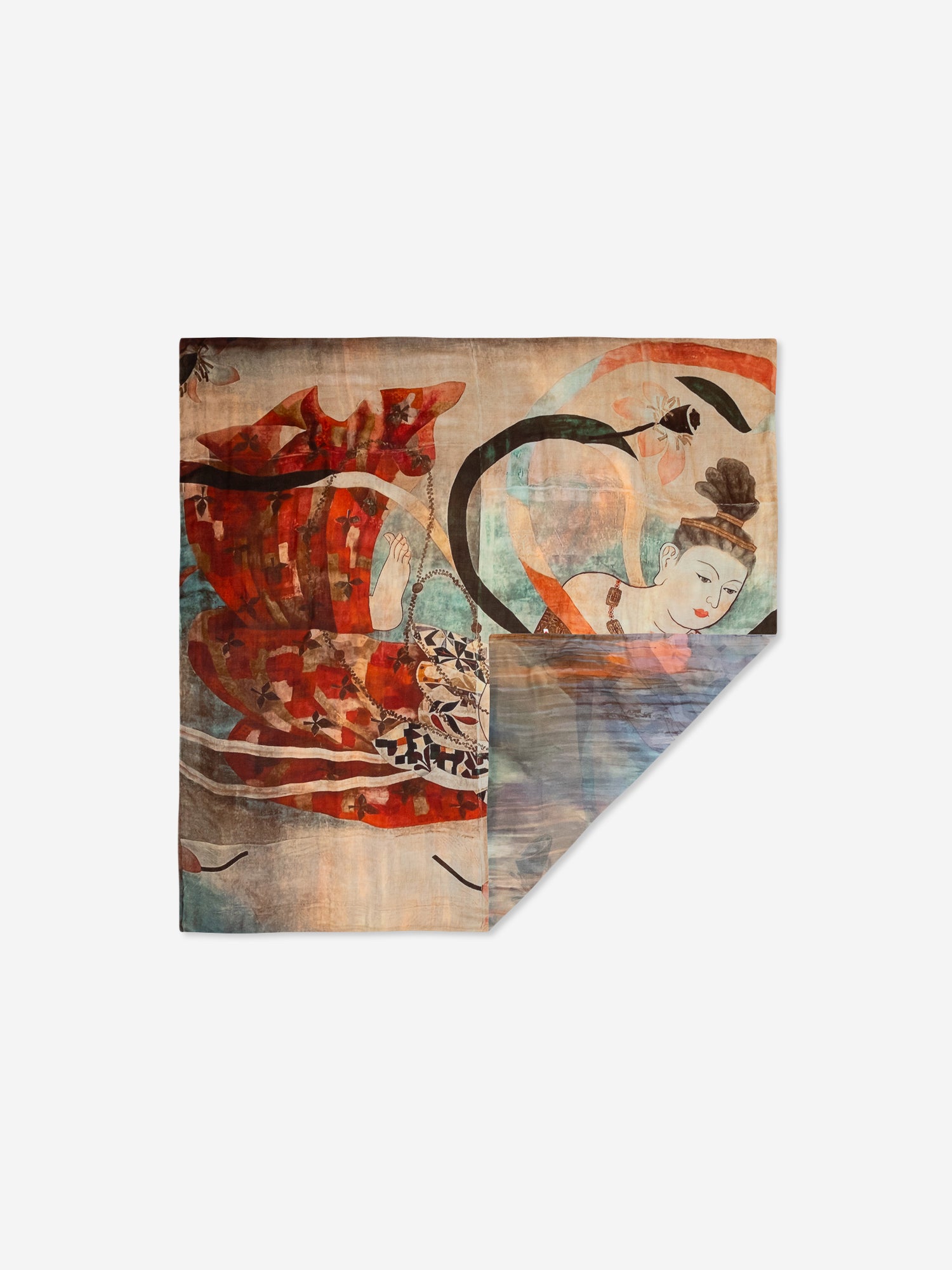 Talking Walls ava senso-ji double face square scarf senso-ji