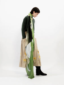 Talking Walls ava tournesol double face square scarf tournesol