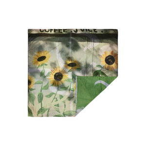 Talking Walls ava tournesol double face square scarf tournesol