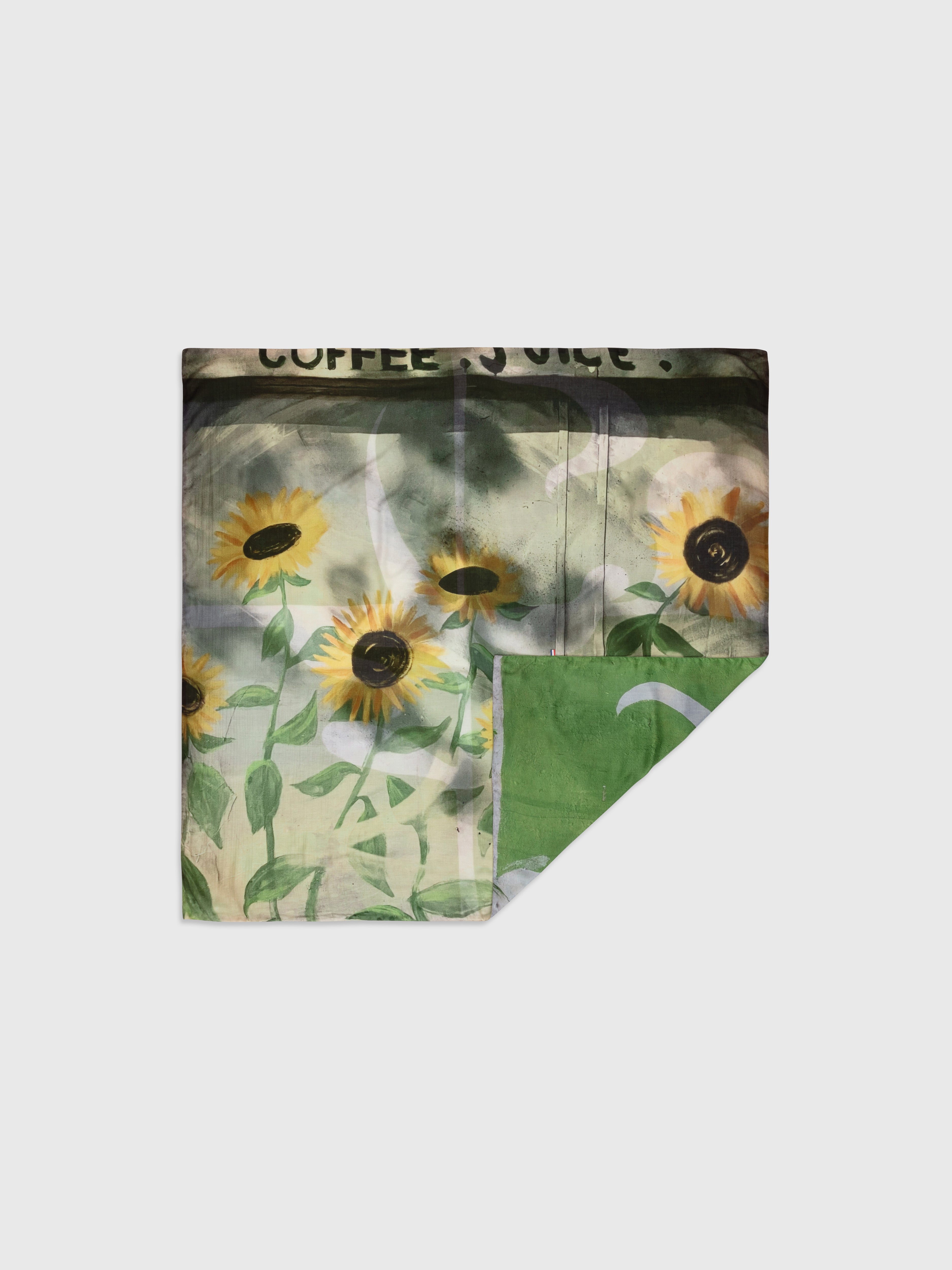 Talking Walls ava tournesol double face square scarf tournesol
