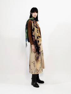 Talking Walls celeste leopard single face rectangular scarf leopard