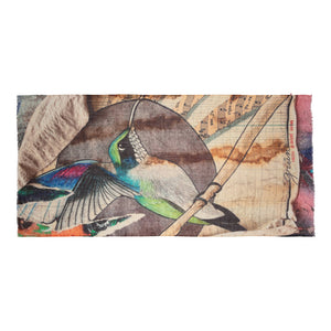 Talking Walls celeste melody single face rectangular scarf melody