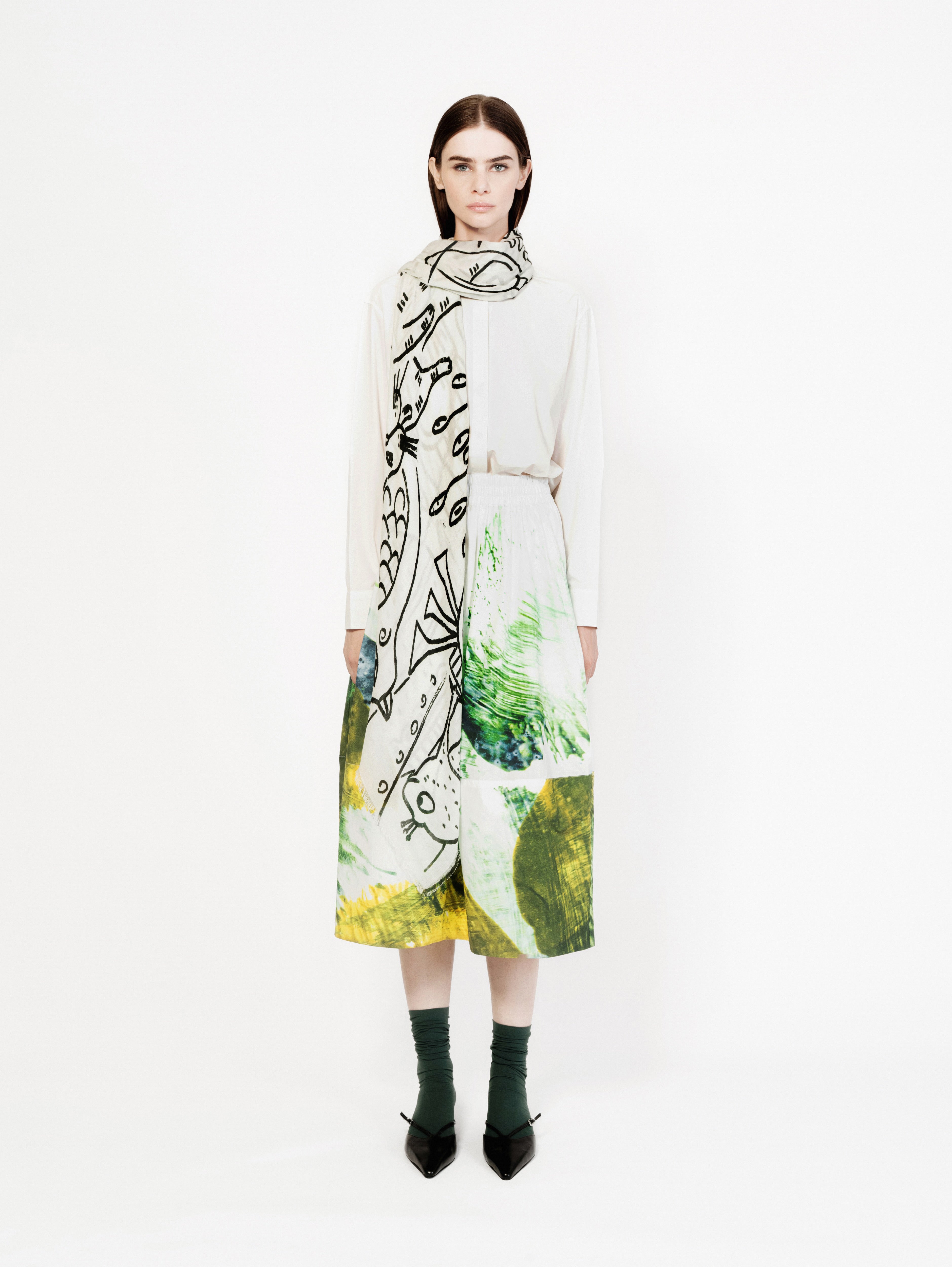 Talking Walls ela bao bao single face square scarf bao bao