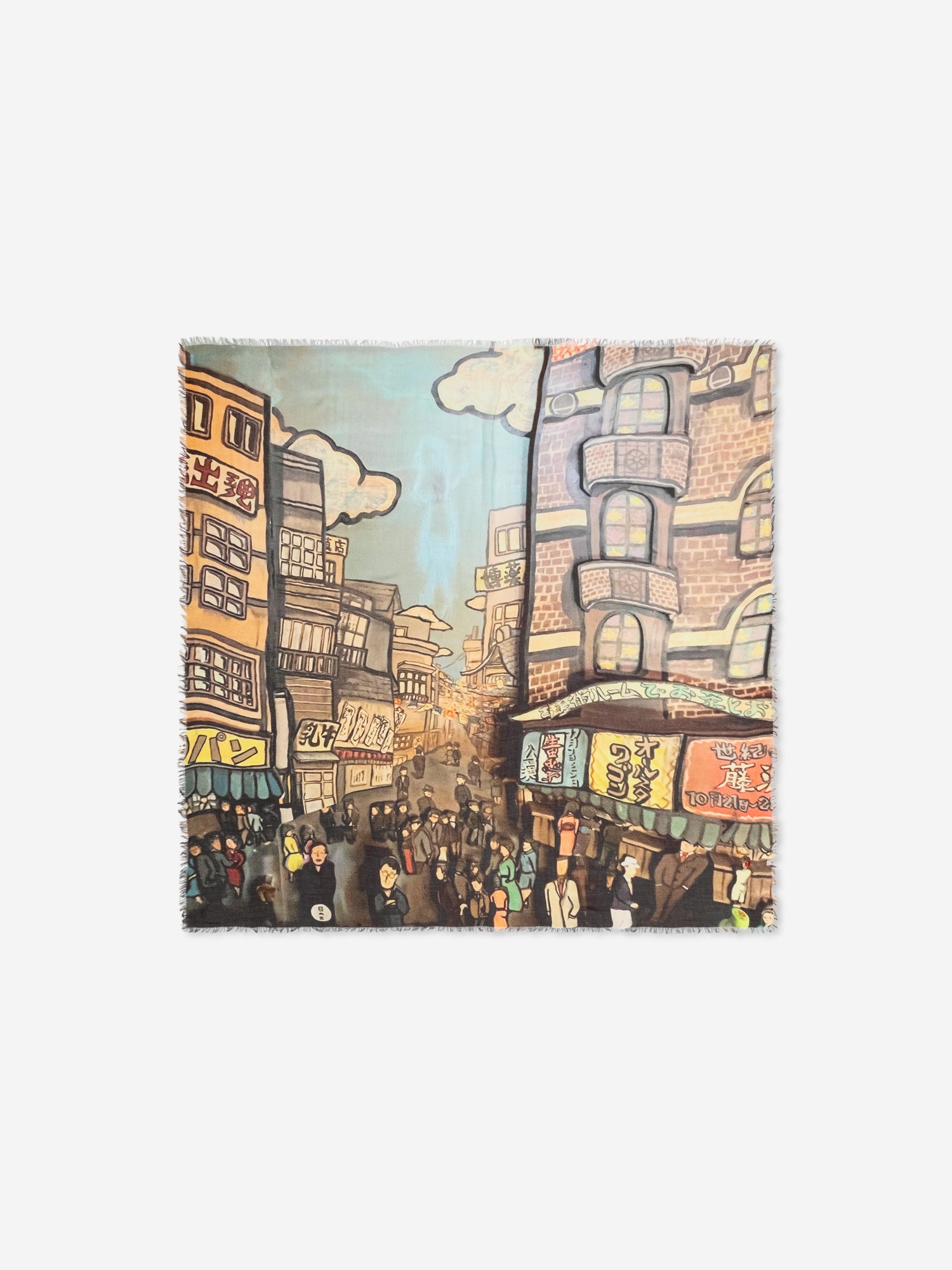 Talking Walls ela block party single face square scarf block party