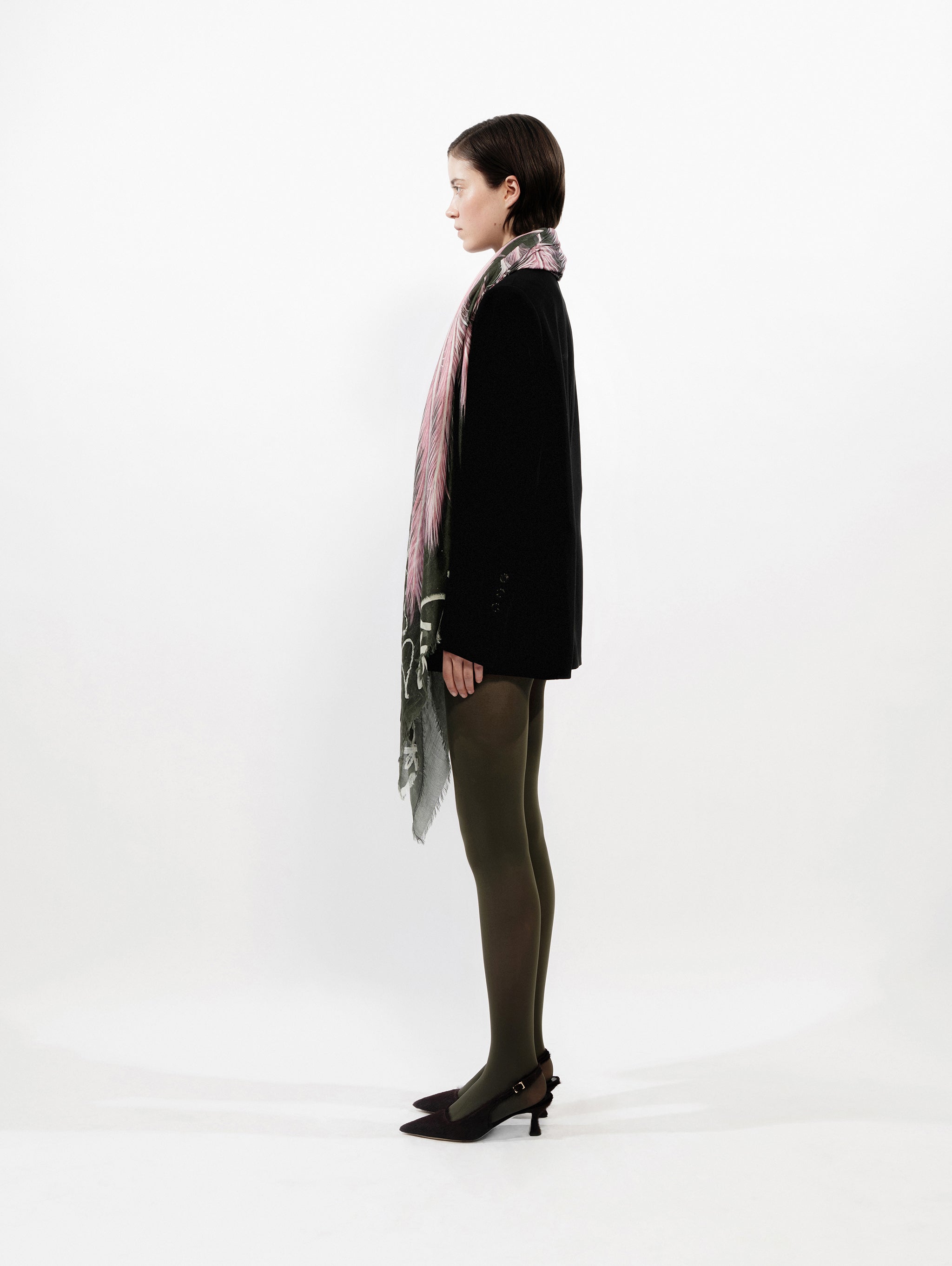 Talking Walls ela burlesque single face square scarf burlesque