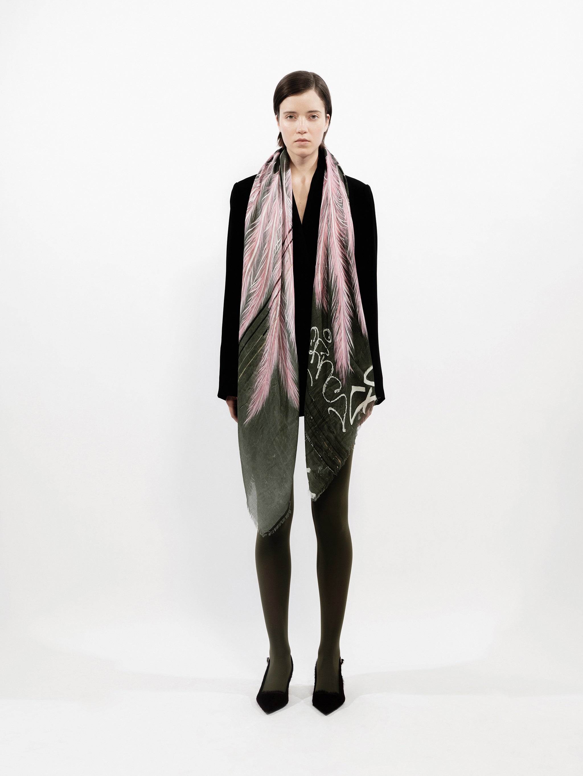 Talking Walls ela burlesque single face square scarf burlesque