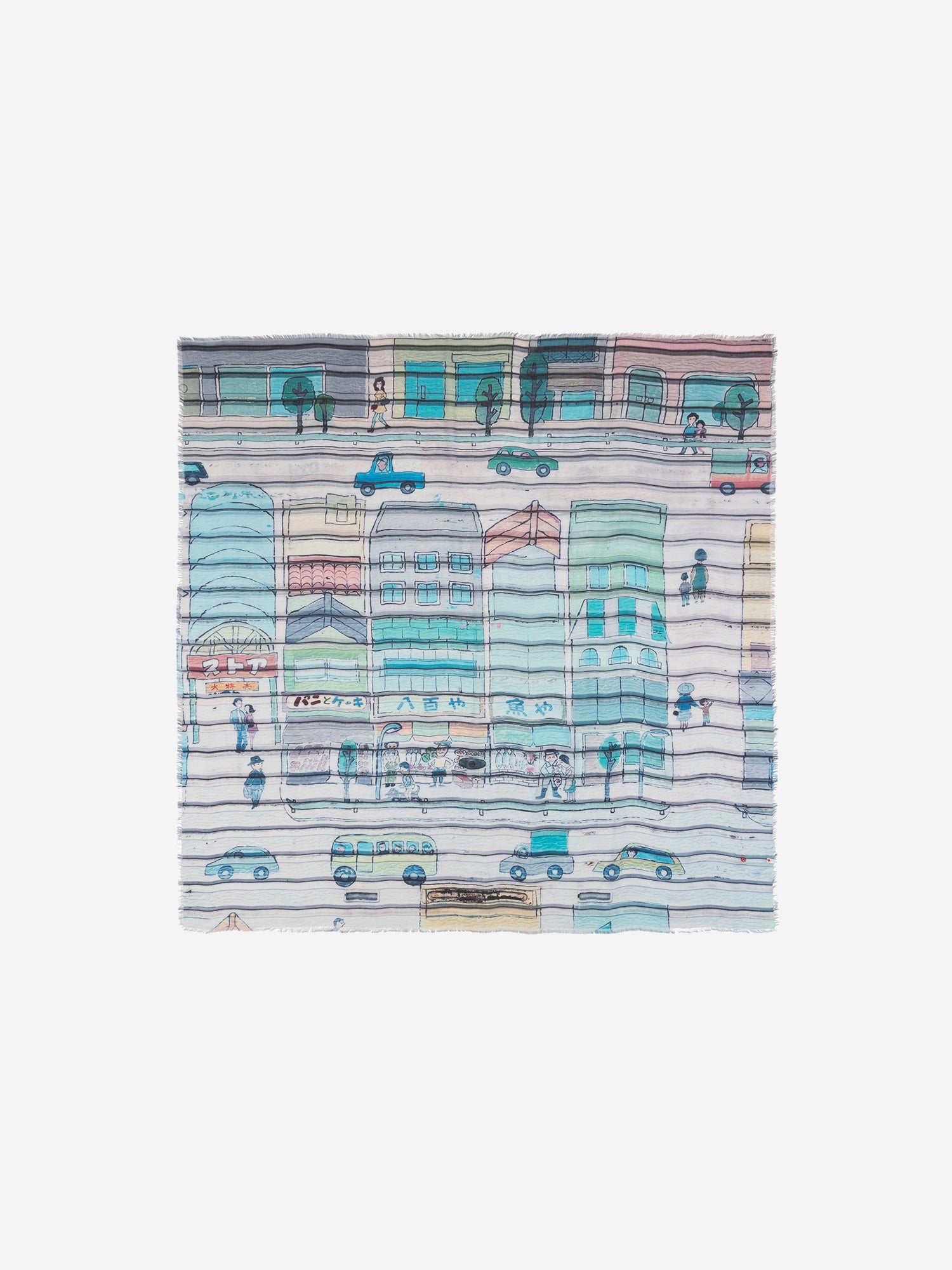 Talking Walls ela bus stop single face square scarf bus stop