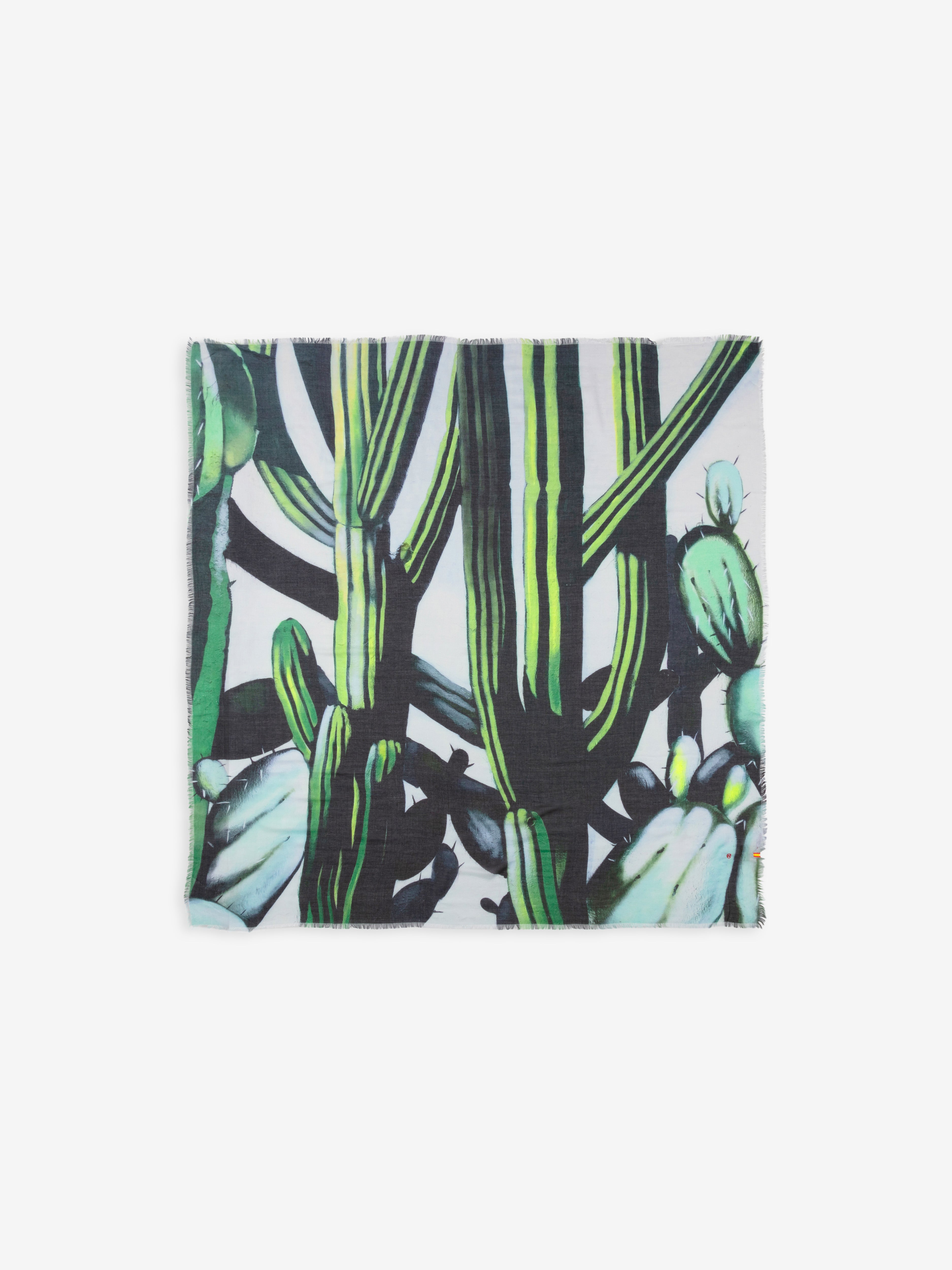 Talking Walls ela cactus club single face square scarf cactus club