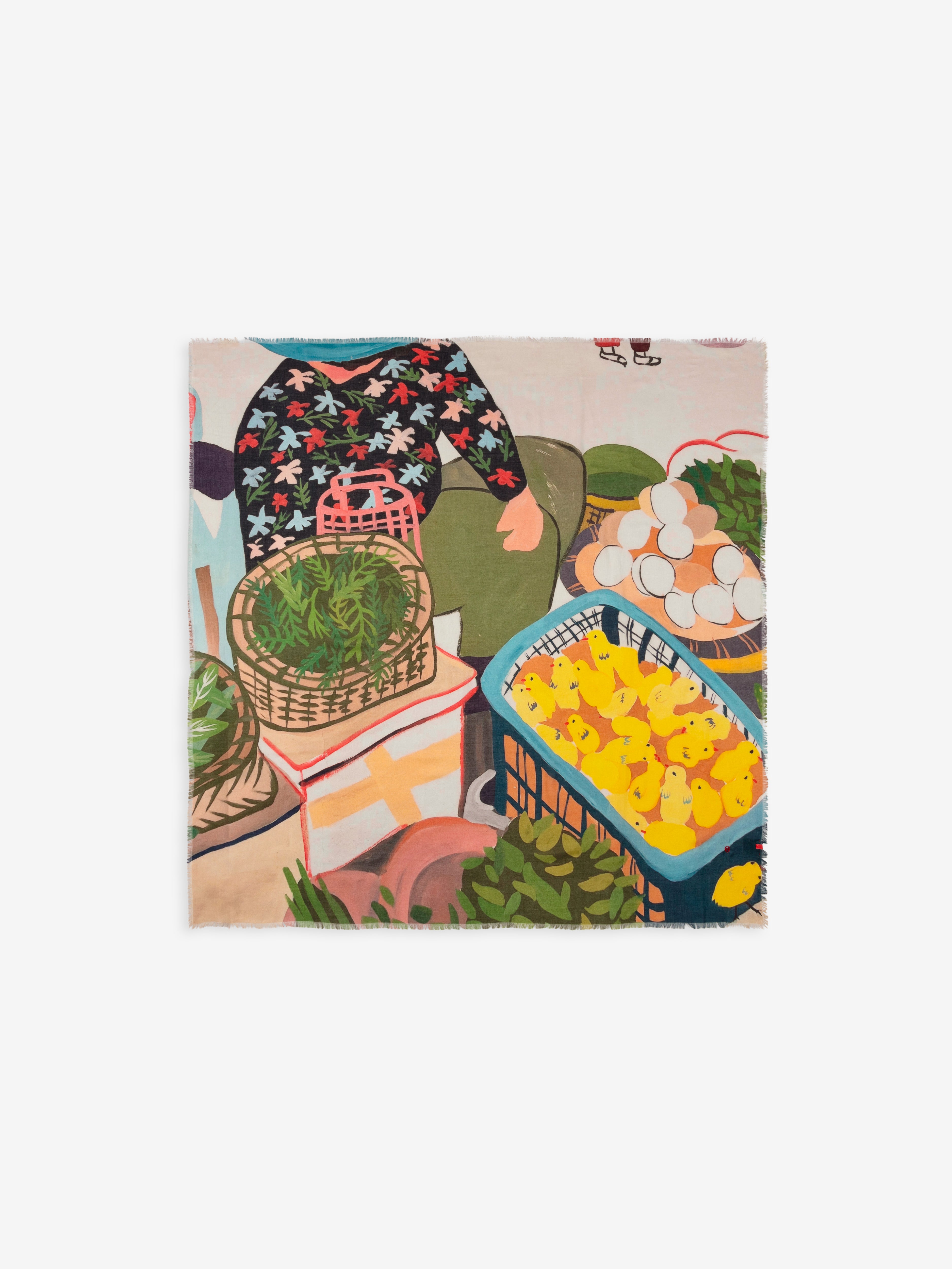 Talking Walls ela chicky chic single face square scarf chicky chic