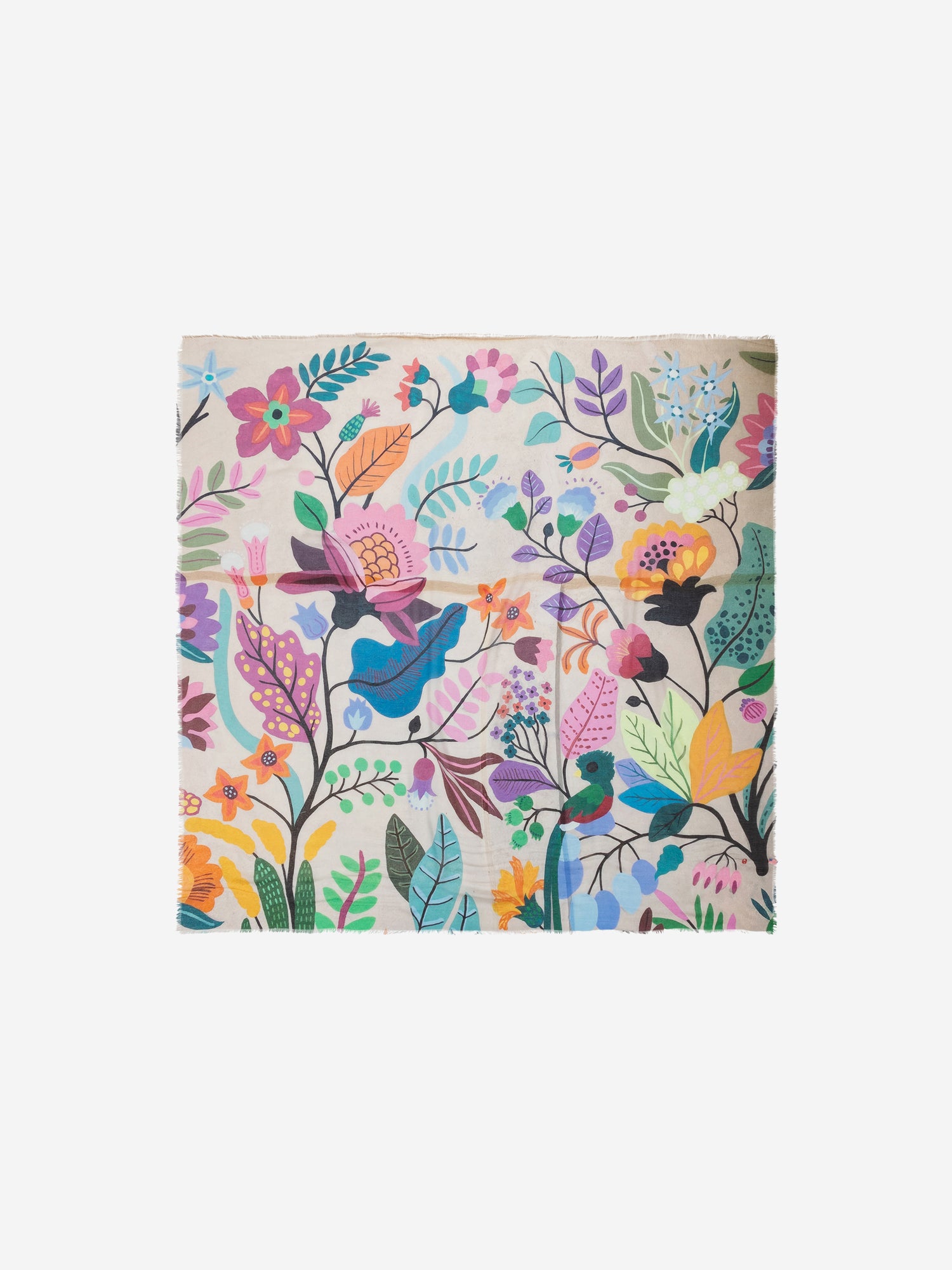 Talking Walls ela colibri single face square scarf colibri