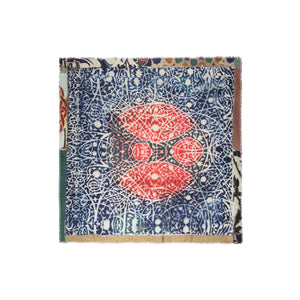 Talking Walls ela crimson single face square scarf crimson