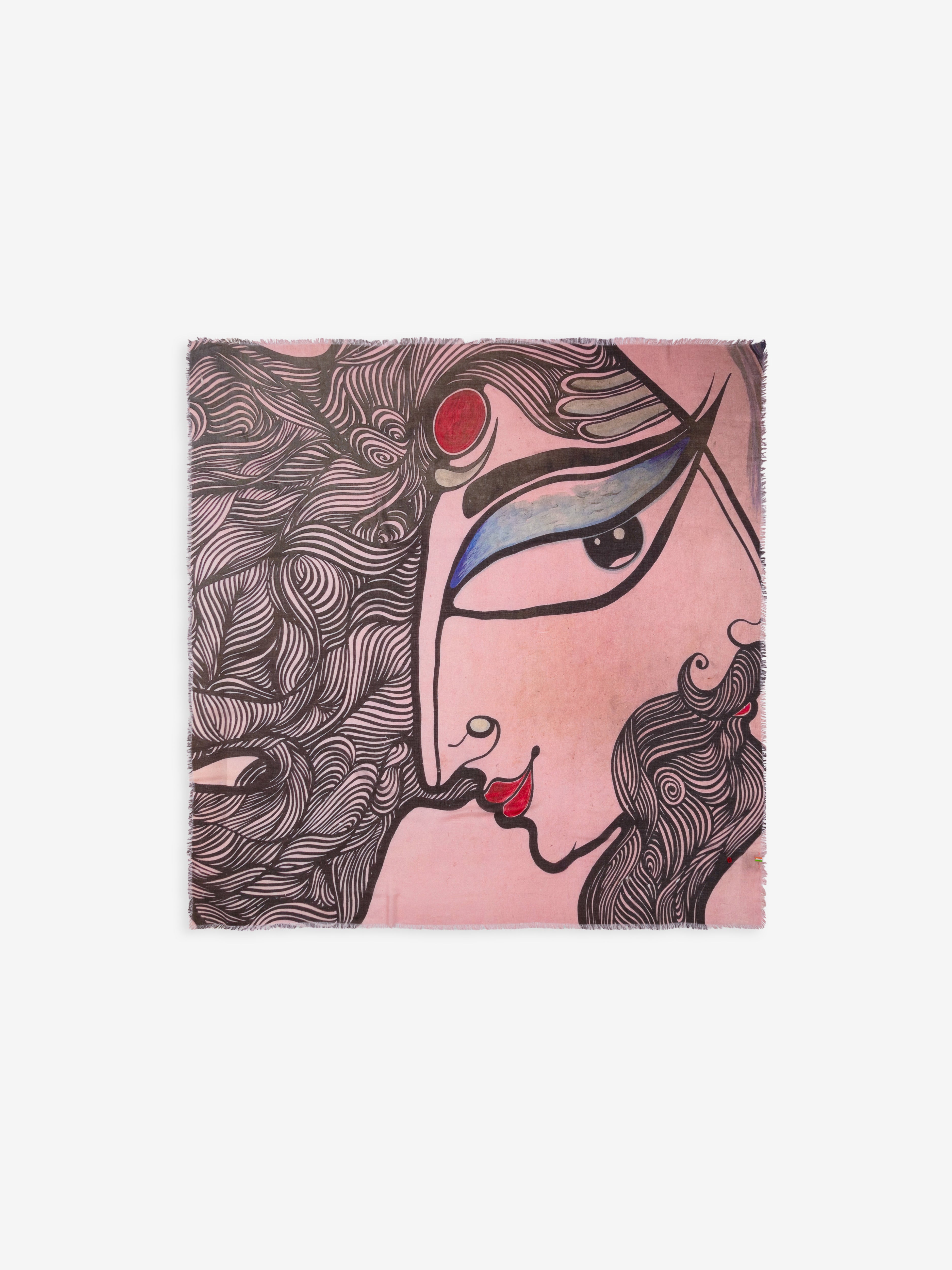 Talking Walls ela deux single face square scarf deux