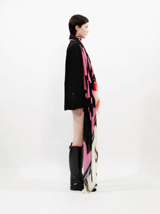 Talking Walls ela fluor single face square scarf fluor