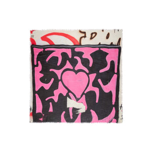 Talking Walls ela fluor single face square scarf fluor