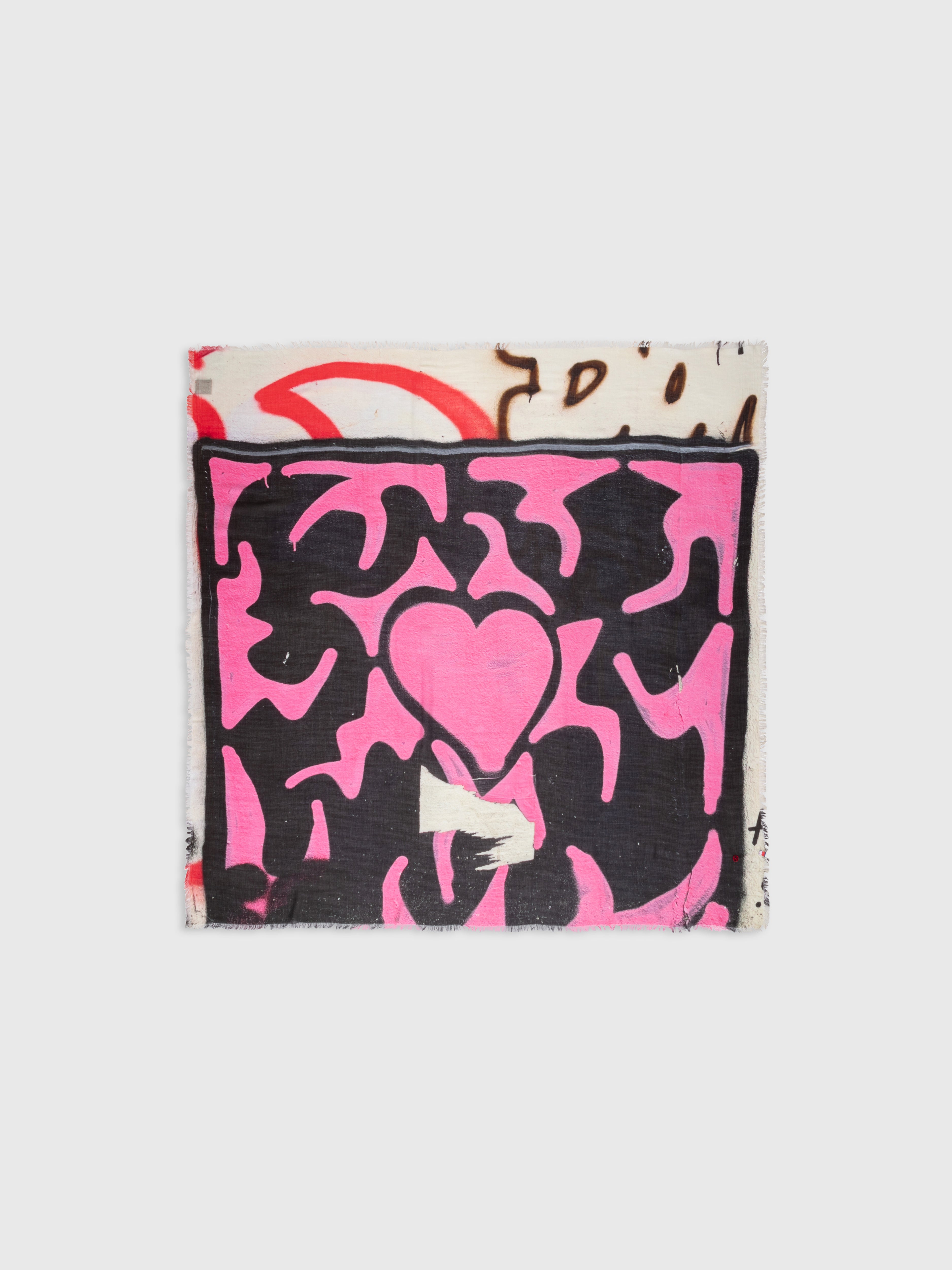 Talking Walls ela fluor single face square scarf fluor